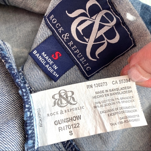 Rock & Republic Denim Star Gunshow Starlight Vest - Picture 6 of 6